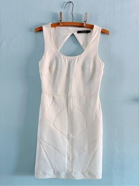 Ark & Co White Textured Sleeveless Mini Dress